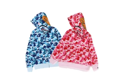 BAPE ABC Camo Shark Full Zip Hoodie Blue/Pink 01