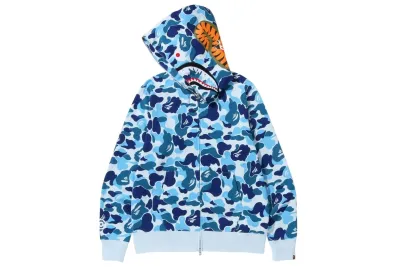 BAPE ABC Camo Shark Full Zip Hoodie Blue/Pink 02