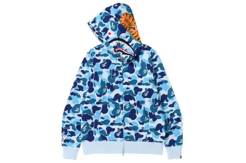 BAPE ABC Camo Shark Full Zip Hoodie Blue/Pink
