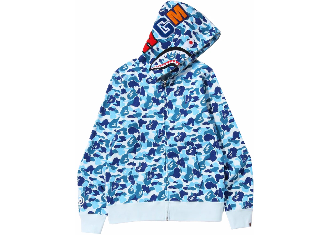 BAPE ABC Camo Shark Full Zip Hoodie Blue/Pink