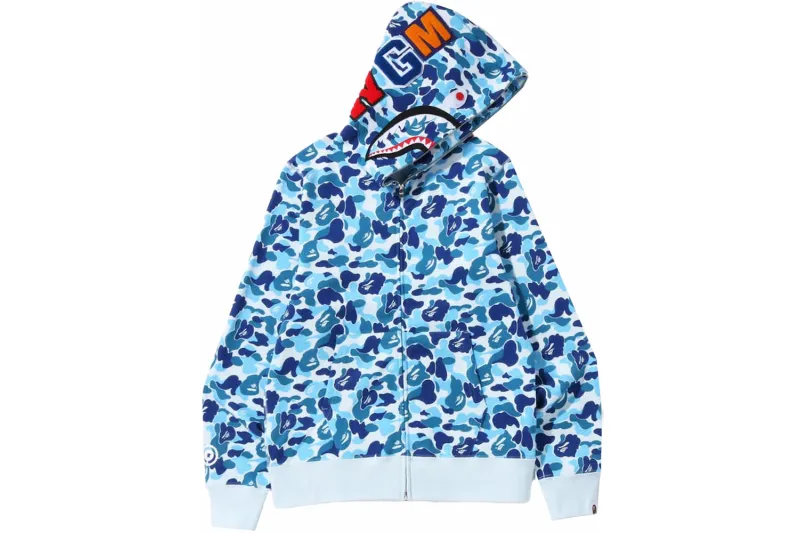 BAPE ABC Camo Shark Full Zip Hoodie Blue/Pink