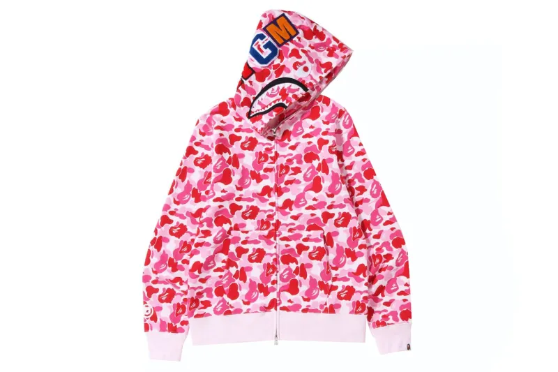BAPE ABC Camo Shark Full Zip Hoodie Blue/Pink