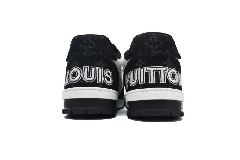 RSOUTFIT Louis Vuitton LV Trainer Velcro Strap Monogram Denim Black White 1A9ZAU / 1A9ZAW / 1A9ZB0