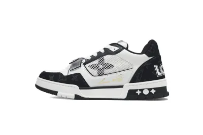 RSOUTFIT Louis Vuitton LV Trainer Velcro Strap Monogram Denim Black White 1A9ZAU / 1A9ZAW / 1A9ZB0 01