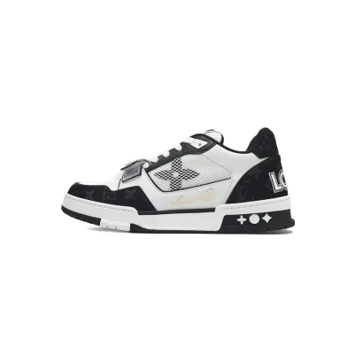 RSOUTFIT Louis Vuitton LV Trainer Velcro Strap Monogram Denim Black White 1A9ZAU / 1A9ZAW / 1A9ZB0 01
