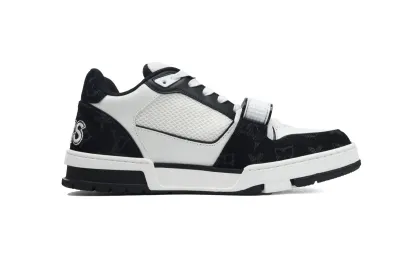 RSOUTFIT Louis Vuitton LV Trainer Velcro Strap Monogram Denim Black White 1A9ZAU / 1A9ZAW / 1A9ZB0 02