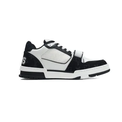 RSOUTFIT Louis Vuitton LV Trainer Velcro Strap Monogram Denim Black White 1A9ZAU / 1A9ZAW / 1A9ZB0 02