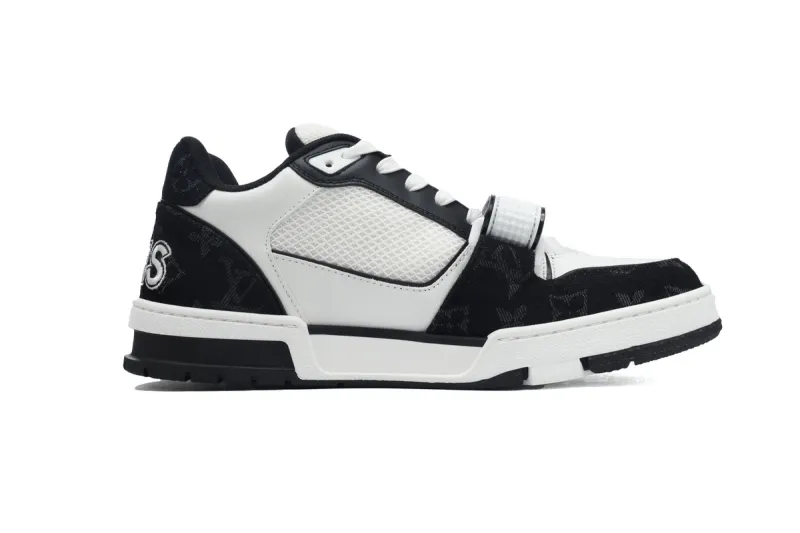 RSOUTFIT Louis Vuitton LV Trainer Velcro Strap Monogram Denim Black White 1A9ZAU / 1A9ZAW / 1A9ZB0