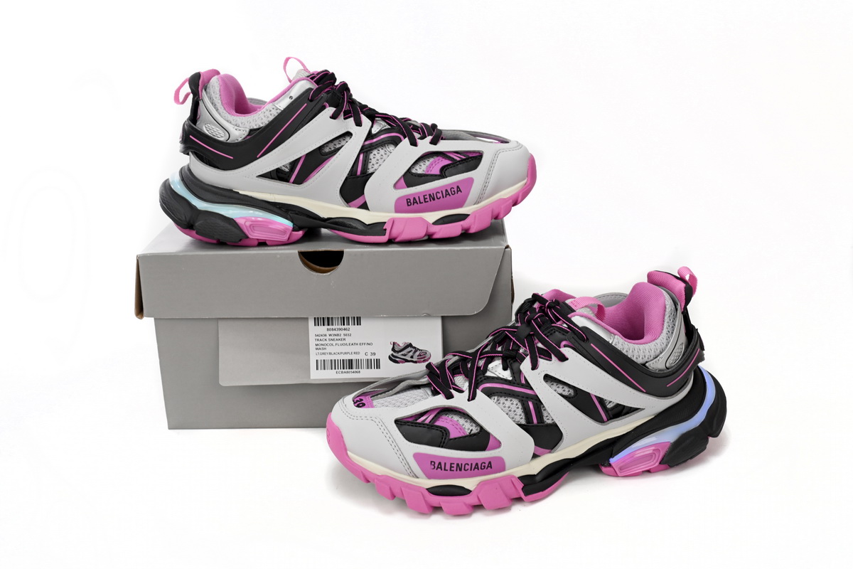 Balenciaga Track LED Grey Pink Black 555032W3AD31252/542436 W3NB2 5023