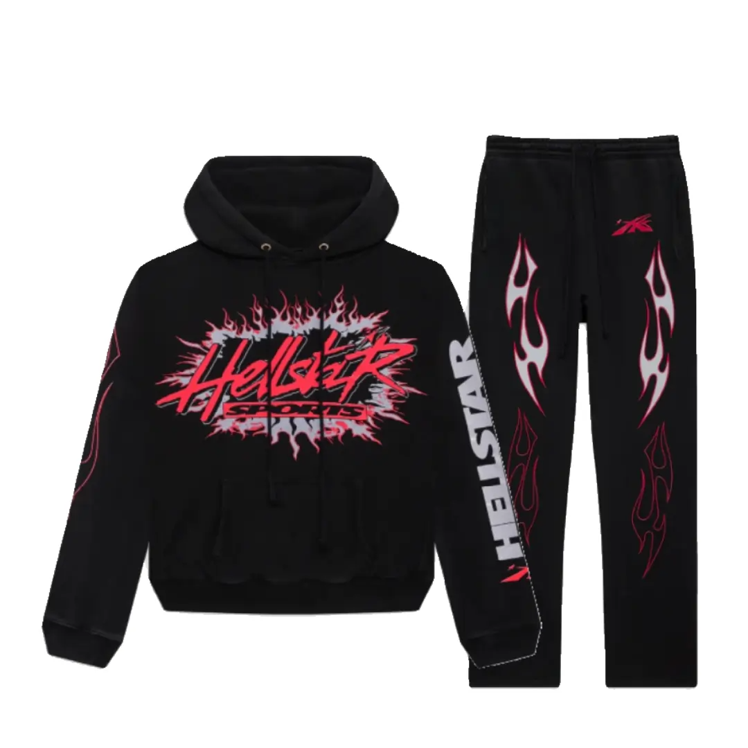 Hellstar Future Flame Tracksuit Black
