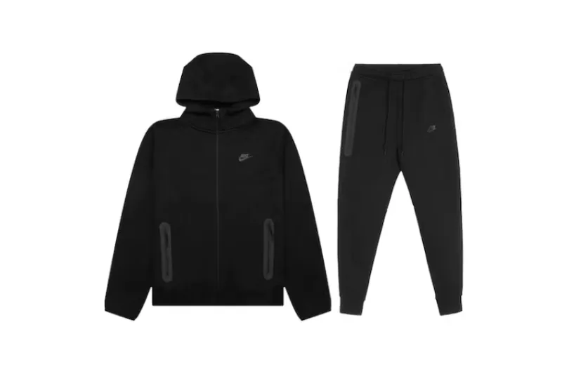 Nike Sportswear Tech Fleece Full-Zip Hoodie & Joggers Set Black/Black