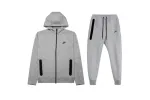 Nike Sportswear Tech Fleece Full-Zip Hoodie & Joggers Set Dark Heather Grey/Black
