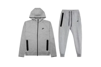 Nike Sportswear Tech Fleece Full-Zip Hoodie & Joggers Set Dark Heather Grey/Black 01