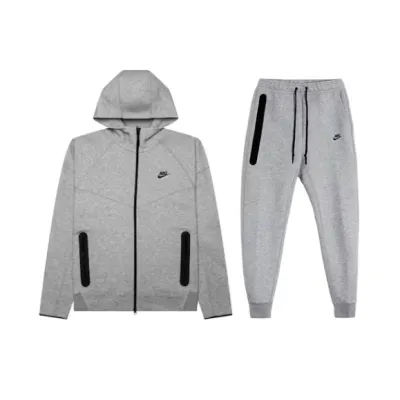 Nike Sportswear Tech Fleece Full-Zip Hoodie & Joggers Set Dark Heather Grey/Black 01