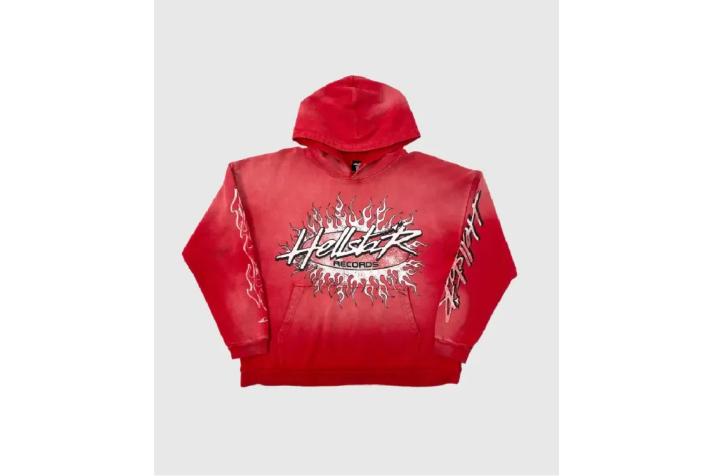 Fake Hellstar Studios Records Hoodie Red
