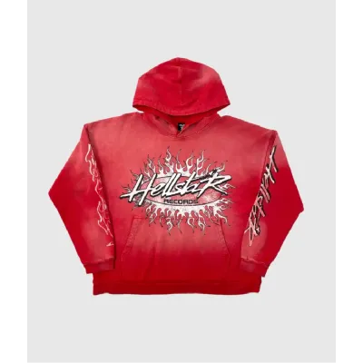 Hellstar Studios Records Hoodie Red 01