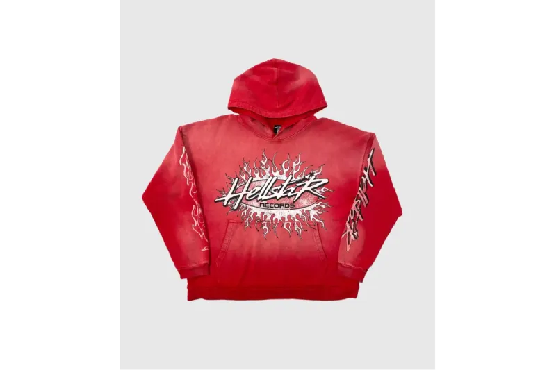 Fake Hellstar Studios Records Hoodie Red