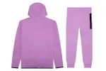 Nike Sportswear Tech Fleece Full Zip Hoodie & Pants Set Violet Shock/Black
