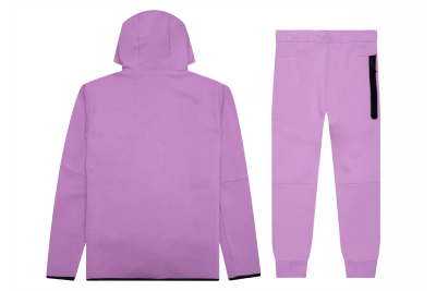 Nike Sportswear Tech Fleece Full Zip Hoodie & Pants Set Violet Shock/Black 02