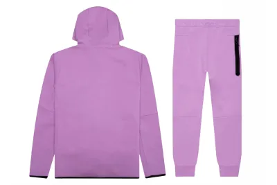 Nike Sportswear Tech Fleece Full Zip Hoodie & Pants Set Violet Shock/Black 02