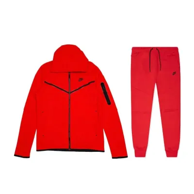 Nike Sportswear Tech Fleece University Red 01