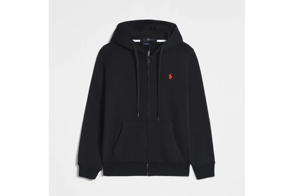 Polo Ralph Lauren Hoodie Black with Black Lace