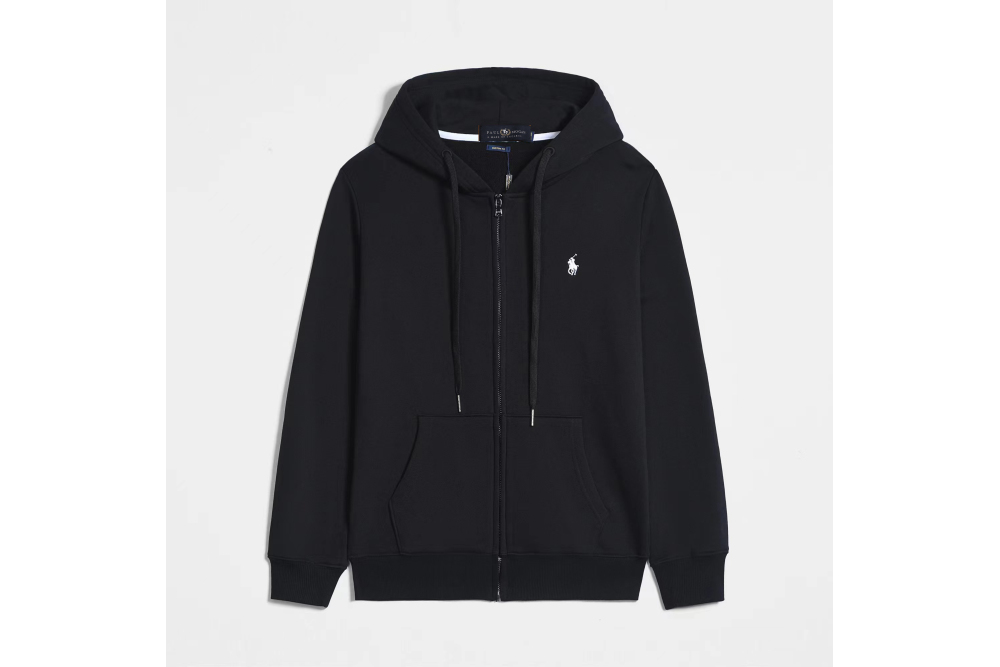Polo Ralph Lauren Hoodie Black with Black Lace