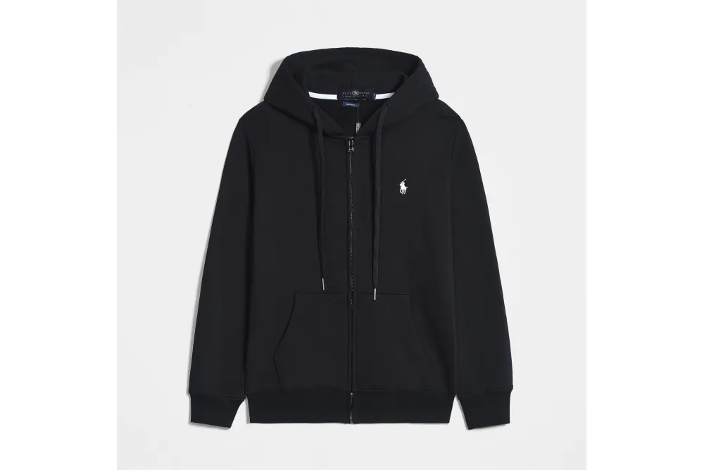 Polo Ralph Lauren Hoodie Black with Black Lace