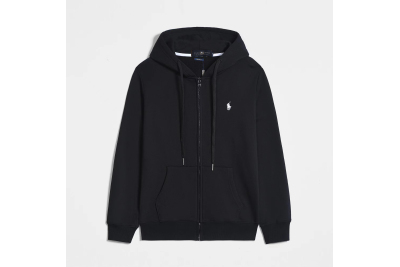 Polo Ralph Lauren Hoodie Black with Black Lace 02