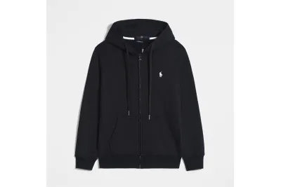 Polo Ralph Lauren Hoodie Black with Black Lace 02