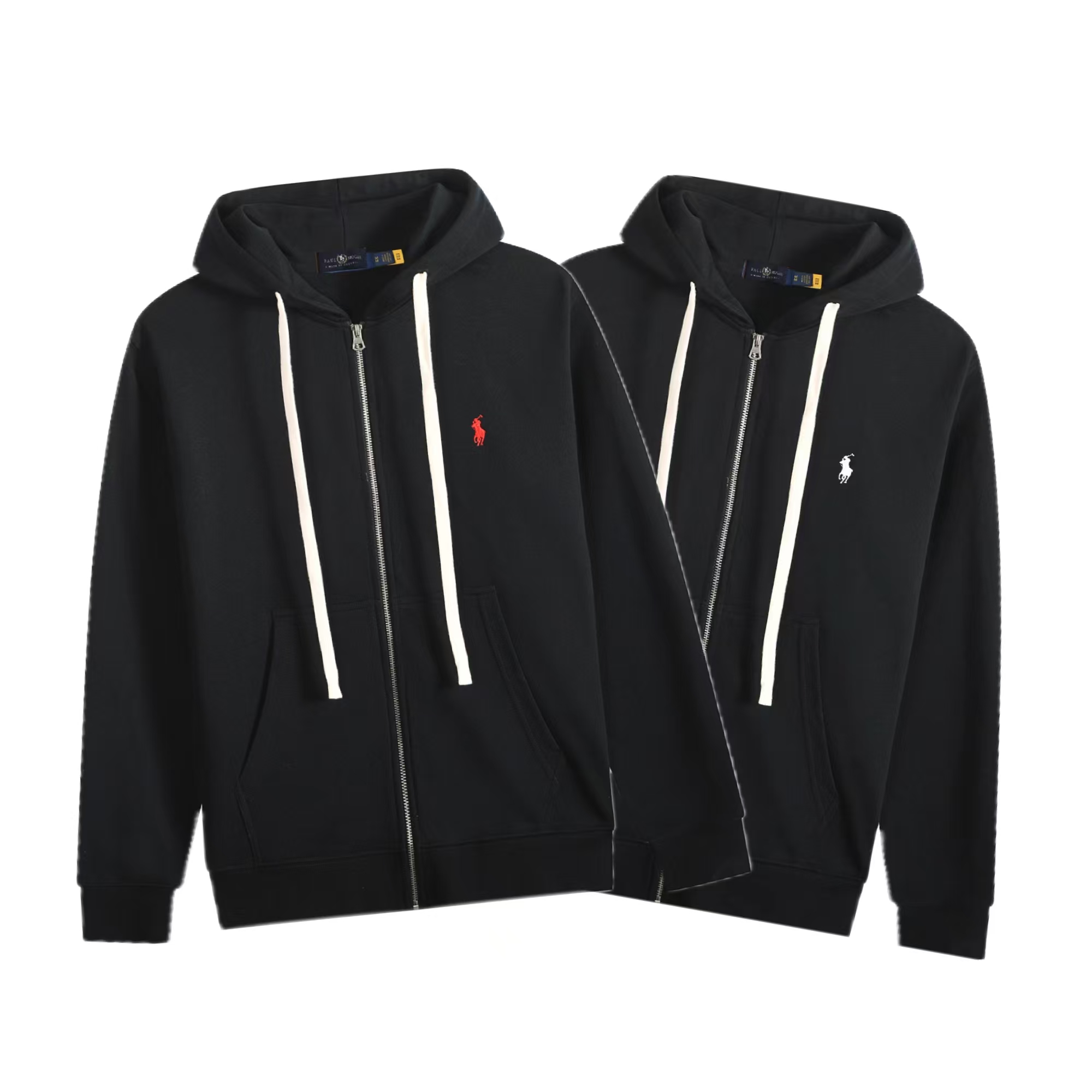 Polo Ralph Lauren Hoodie Black with White Lace