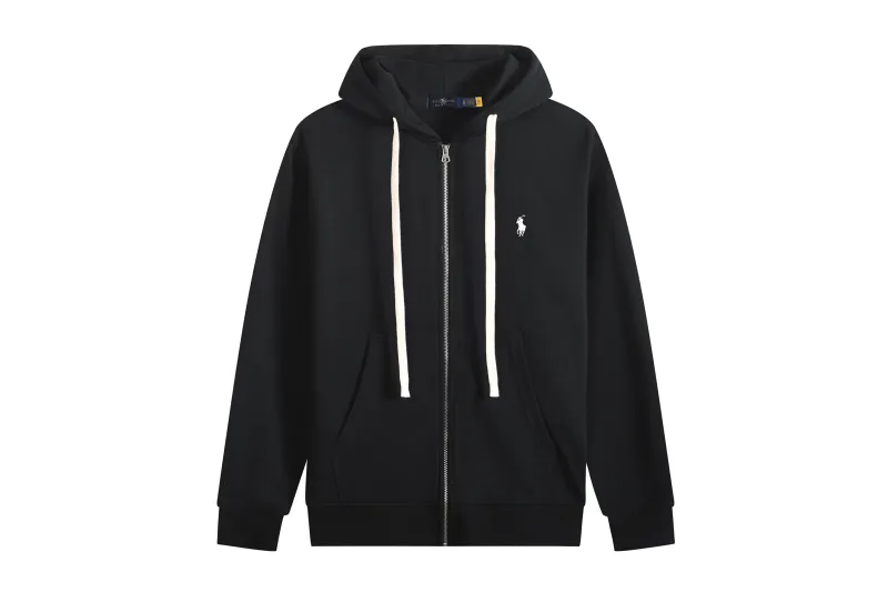 Polo Ralph Lauren Hoodie Black with White Lace