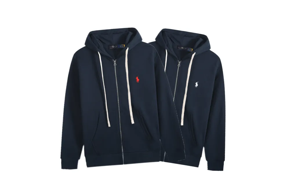 Polo Ralph Lauren Hoodie Navy with White Lace