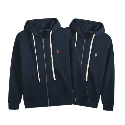 Polo Ralph Lauren Hoodie Navy with White Lace 01