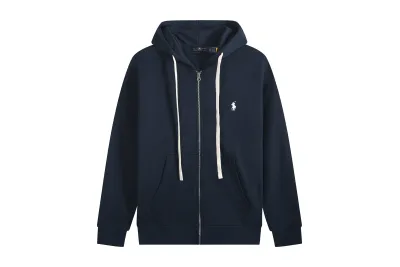Polo Ralph Lauren Hoodie Navy with White Lace 02
