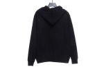 CHROME HEARTS Black Leather Cross Zip Up Hoodie