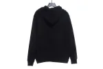 CHROME HEARTS Black Leather Cross Zip Up Hoodie