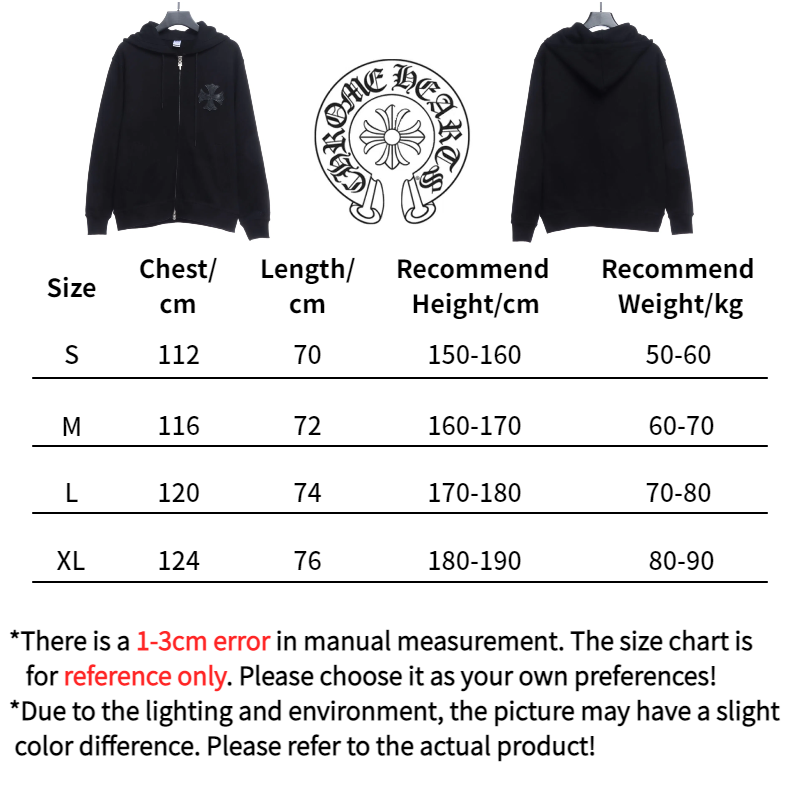 CHROME HEARTS Black Leather Cross Zip Up Hoodie