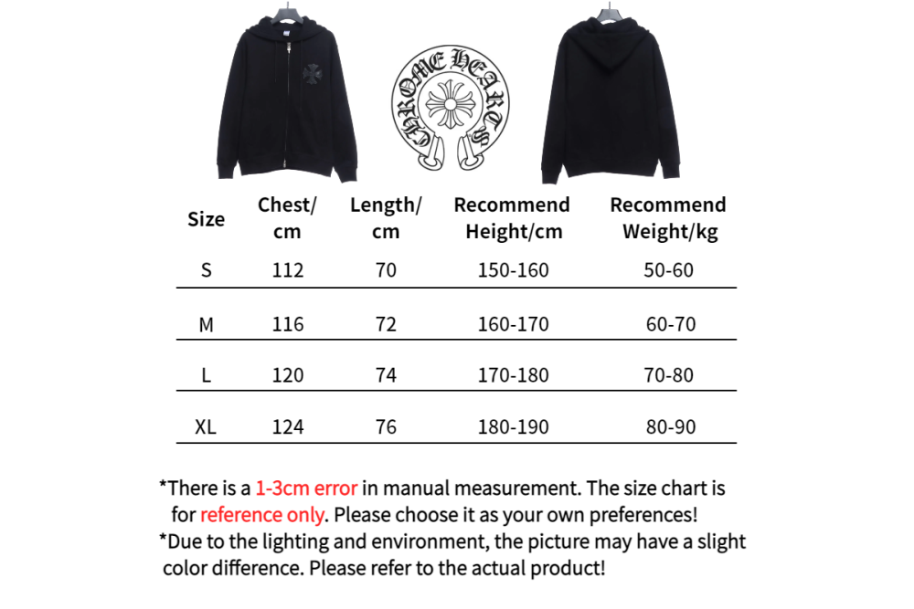 CHROME HEARTS Black Leather Cross Zip Up Hoodie