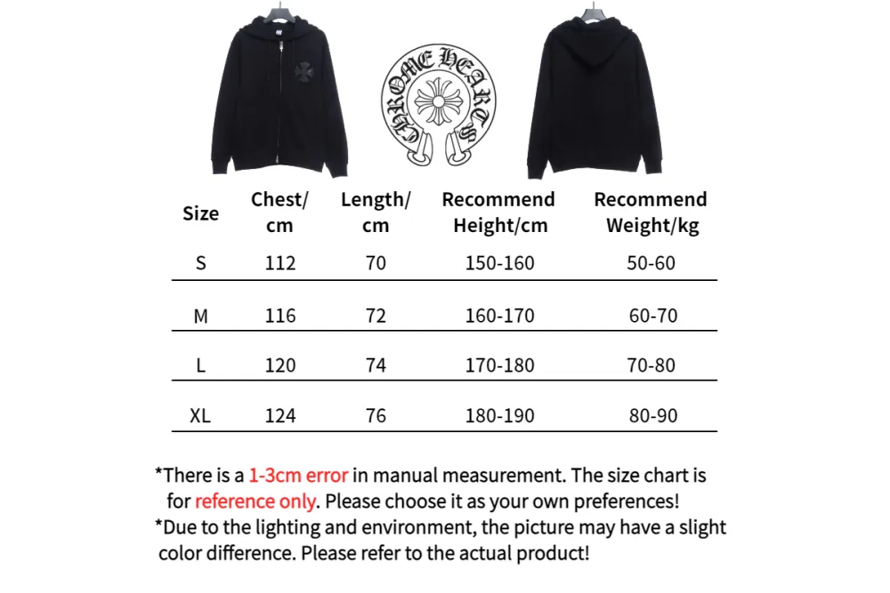 CHROME HEARTS Black Leather Cross Zip Up Hoodie