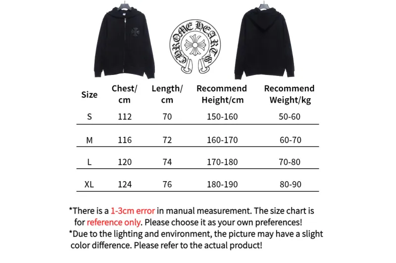 CHROME HEARTS Black Leather Cross Zip Up Hoodie