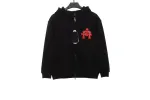 CHROME HEARTS Red Triple Cross Zip Up Hoodie