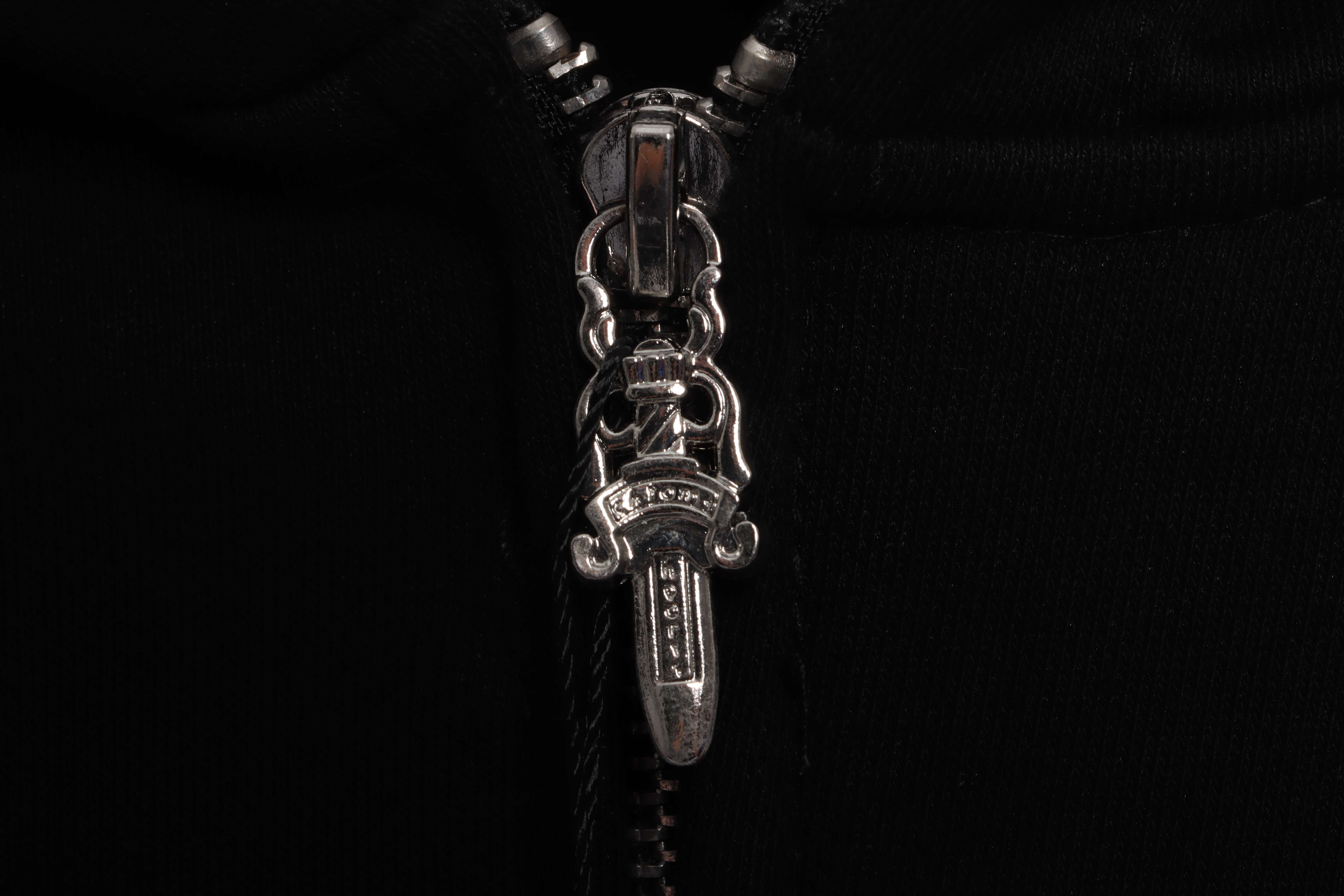 CHROME HEARTS Red Triple Cross Zip Up Hoodie