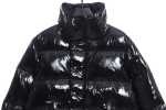 Moncler Lacquered Short Down Jacket Black