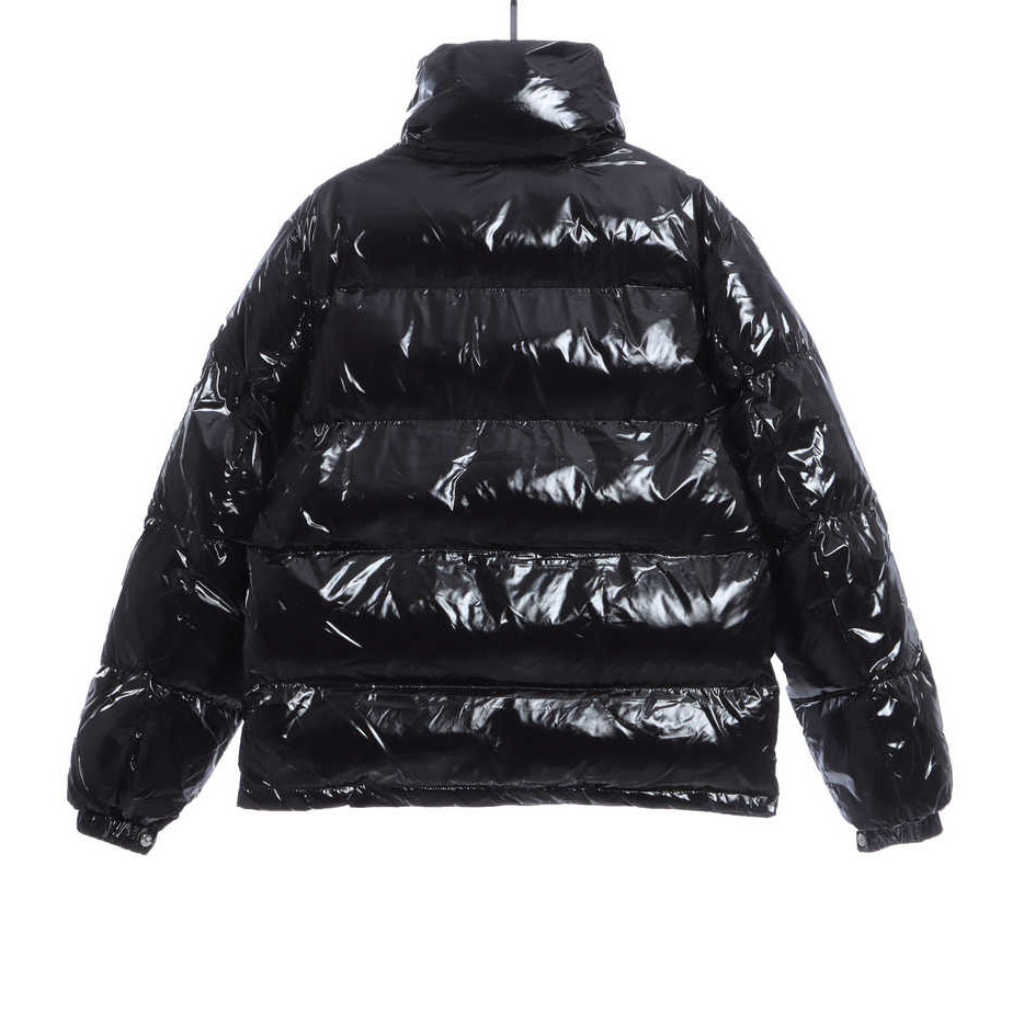 Moncler Lacquered Short Down Jacket Black
