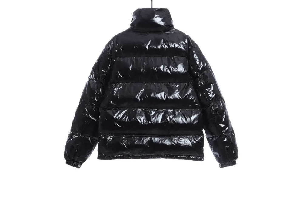 Moncler Lacquered Short Down Jacket Black