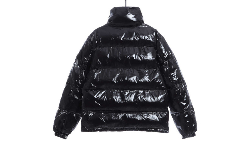 Moncler Lacquered Short Down Jacket Black