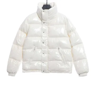 Moncler Lacquered Short Down Jacket White 01