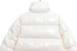 Moncler Lacquered Short Down Jacket White