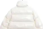 Moncler Lacquered Short Down Jacket White